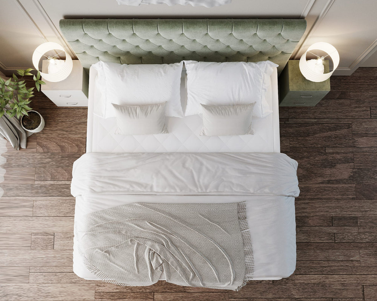 boxspring-captione-mintgroen-bovenaanzicht