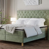 Boxspring Captione - complete set - gratis topmatras - Mintgroen