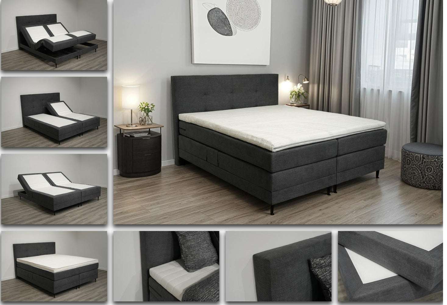 Boxspring Chigago - Speciale editie - Luxe 7 zone matrassen - complete set met gratis topmatras