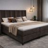 Boxspring Megan - complete set - gratis topmatras - Bruin