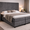 Boxspring Retro XL - complete set - gratis topmatras - Grijs