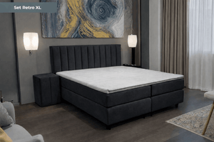 Boxspring Retro - Speciale editie - Luxe 7 zone matrassen - complete set met gratis topmatras