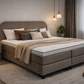 boxspring rond taupe