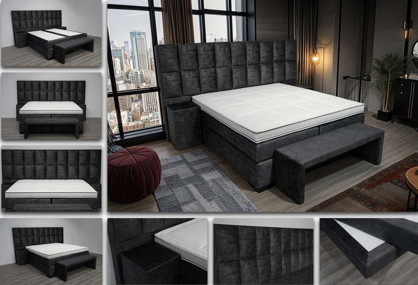 Boxspring Rosanna XXL - Speciale editie - Luxe 7 zone matrassen - complete set met gratis topmatras