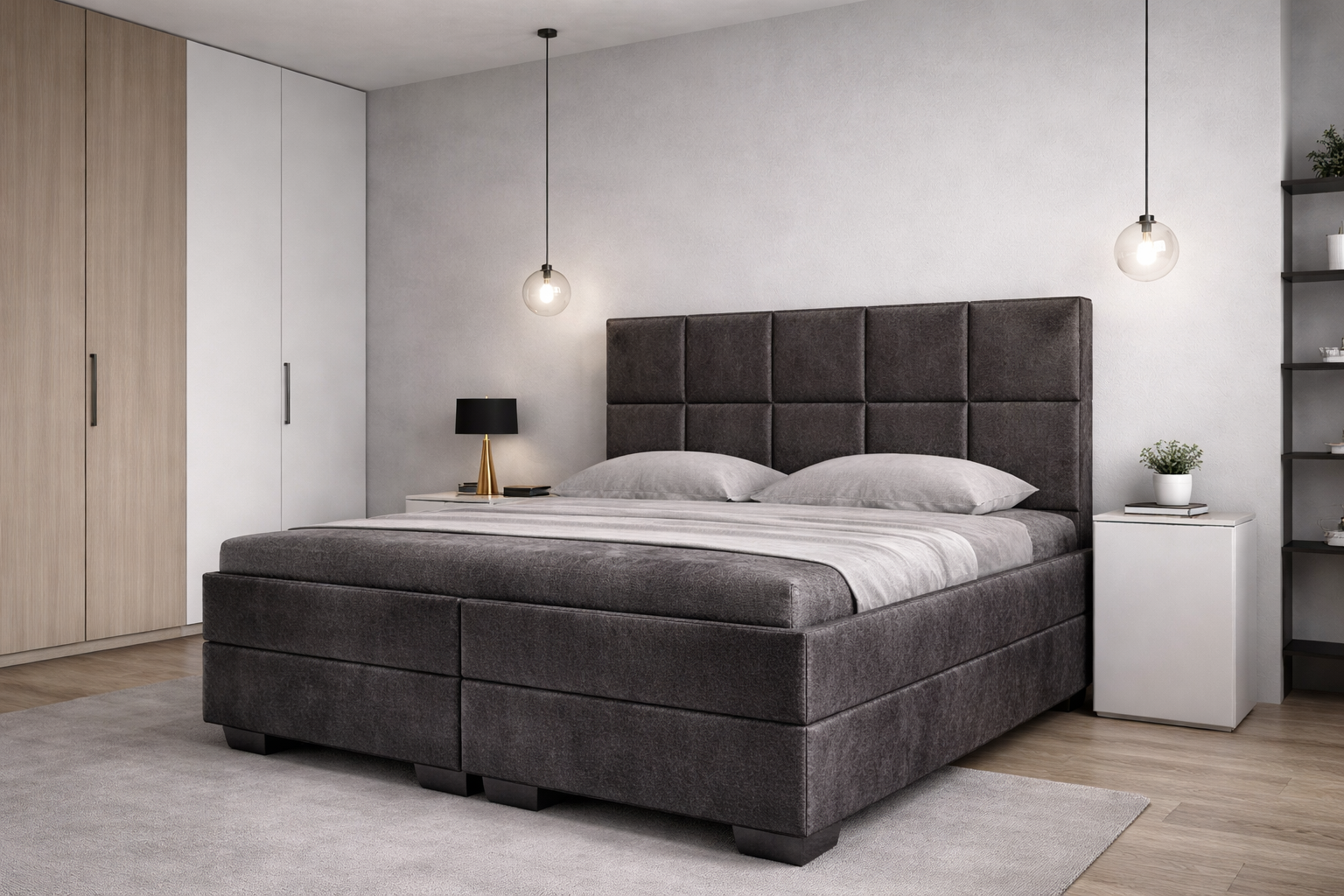 boxspring lucca antraciet