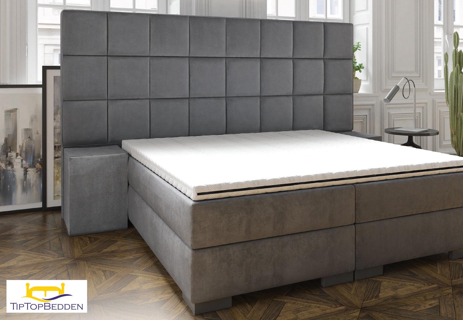 boxspring groot hoofdbord