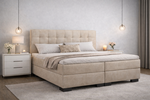 boxspring palencia beige kunstleer