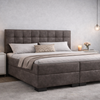 Boxspring Palencia - Kunstleer- Complete set - gratis topmatras - Taupe 23