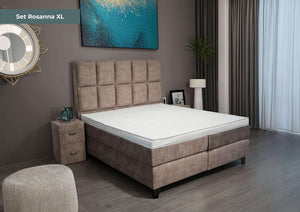 Boxspring Rosanna XL Special Edition - Bruin - Luxe 7 zone matrassen- Complete set met gratis topmatras
