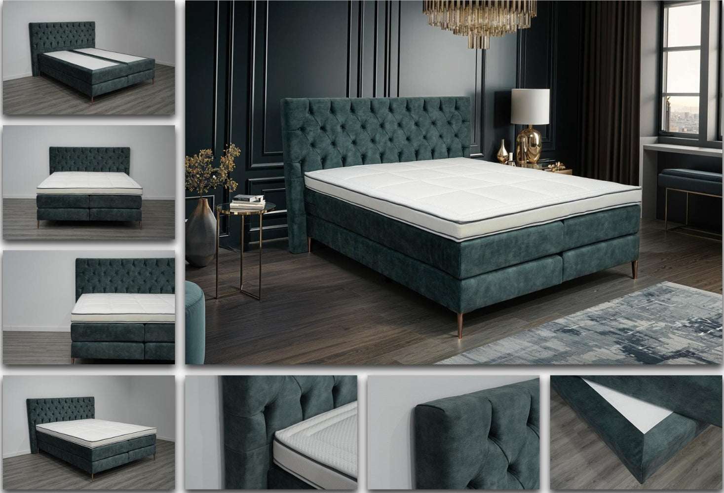 Boxspring Captione - Speciale editie - Luxe 7 zone matrassen - complete set met gratis topmatras