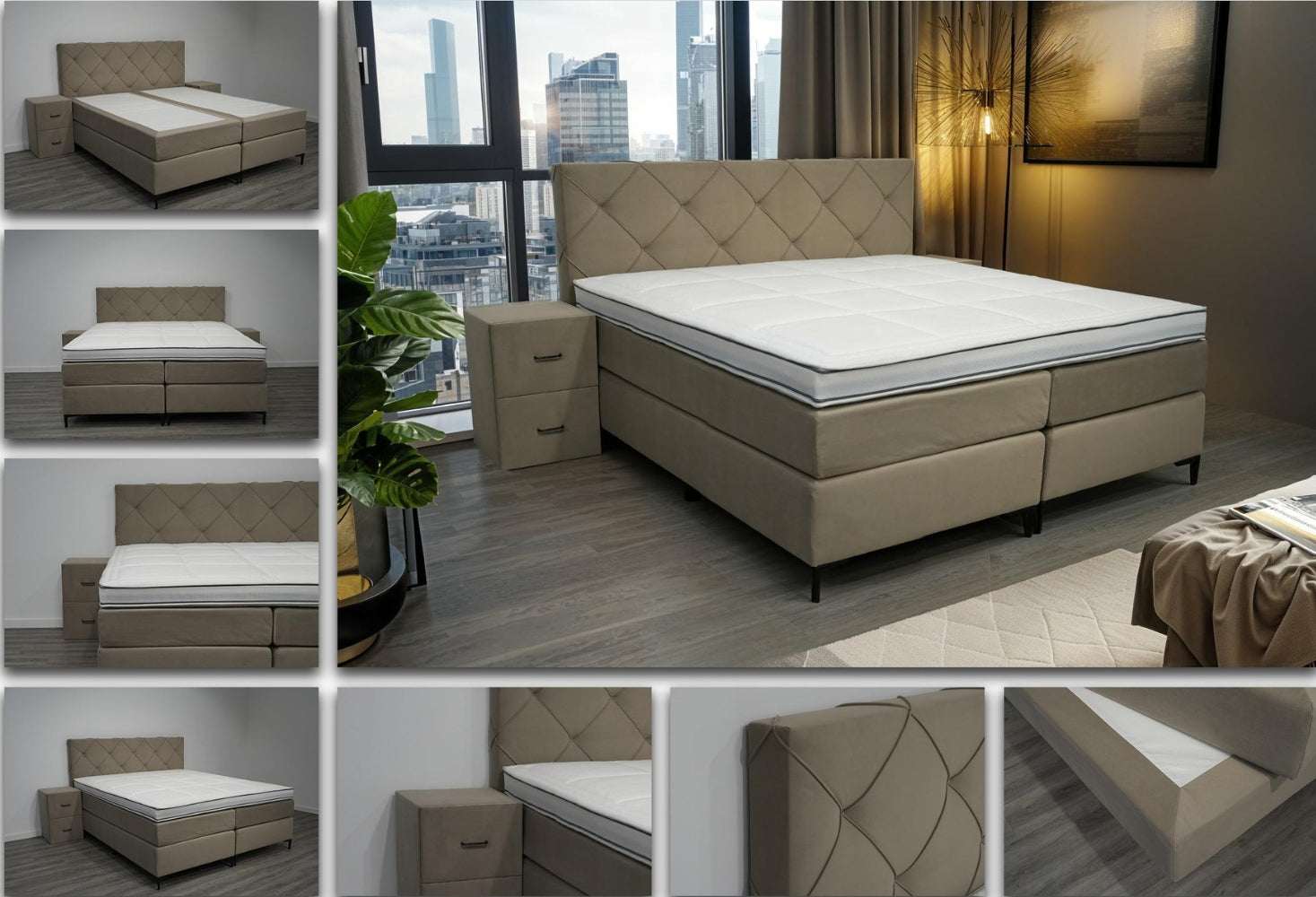 Boxspring Chantal - Speciale editie - Luxe 7 zone matrassen - complete set met gratis topmatras