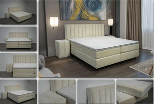 Boxspring Retro - Speciale editie - Luxe 7 zone matrassen - complete set met gratis topmatras