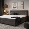 Boxspring Valencia - kunstleer - Complete set - gratis topmatras - Taupe 23