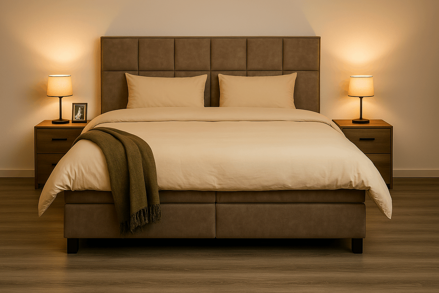 Boxspring Rosanna XL Special Edition - Bruin - Luxe 7 zone matrassen- Complete set met gratis topmatras