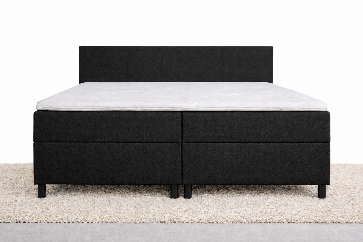 vooraanzicht zwart opbergboxspring