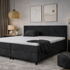 Boxspring Potenza  - kunstleer - complete set - gratis topmatras - Zwart 100